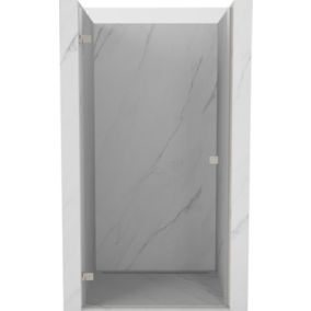 Drzwi prysznicowe uchylne Mexen Lunar-B transparent nikiel szczotkowany 80 cm 1 szt.