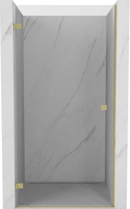 Drzwi prysznicowe uchylne Mexen Lunar-B złoty transparentny 80x200 cm 1 szt.