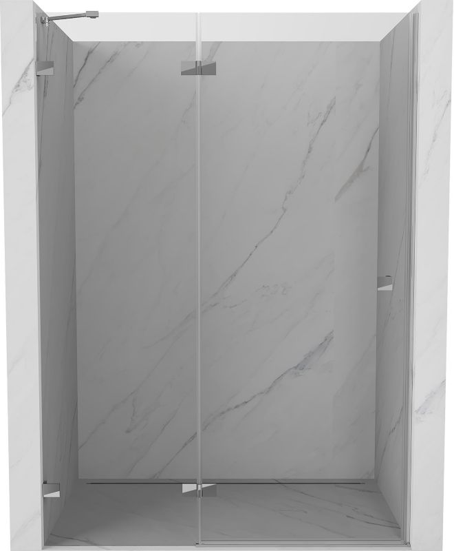 Drzwi prysznicowe uchylne Mexen Lunar chrom transparent 140x200 cm 1 szt.