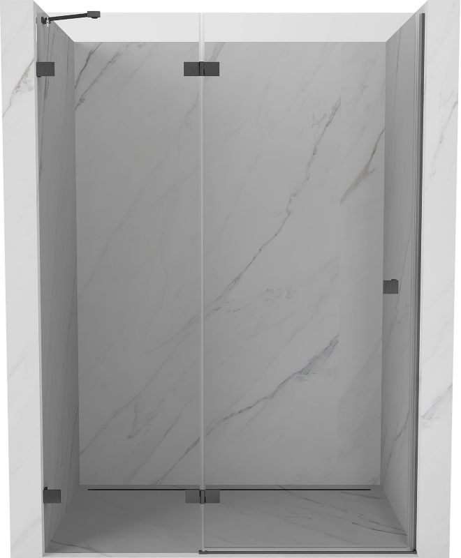 Drzwi prysznicowe uchylne Mexen Lunar gun gray 135x200 cm 834-135-000-66-00-L 1 szt.