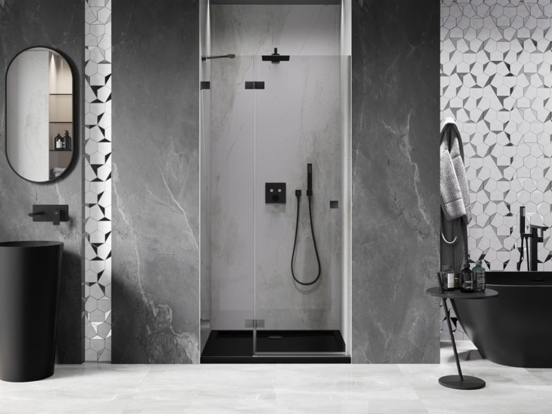 Drzwi prysznicowe uchylne Mexen Lunar gun gray 70x200 cm 834-070-000-66-00-L 1 szt.
