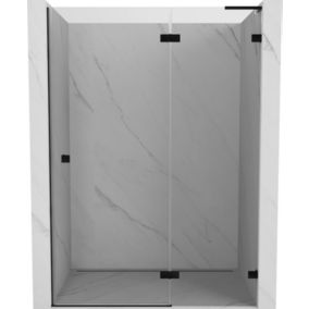 Drzwi prysznicowe uchylne Mexen Lunar L czarne 135x200 cm 1 szt.
