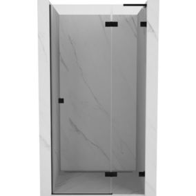 Drzwi prysznicowe uchylne Mexen Lunar L czarne 80x200 cm 1 szt.