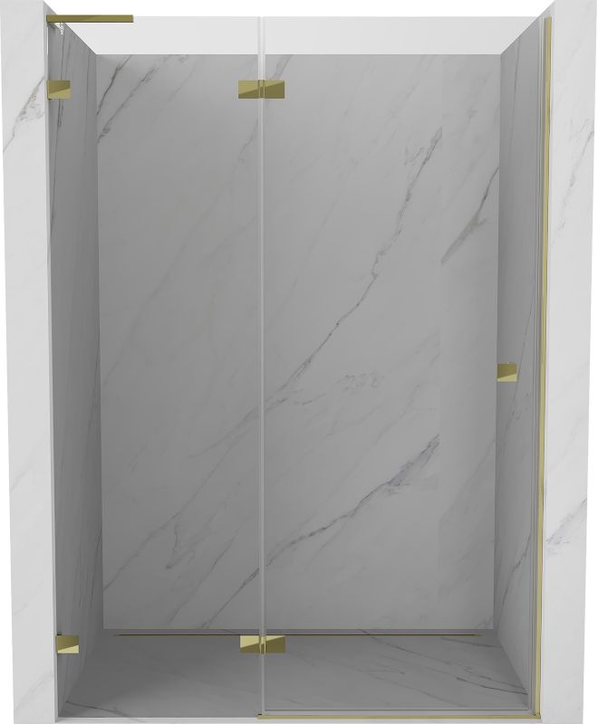 Drzwi prysznicowe uchylne Mexen Lunar L złote 130 cm 834L-130-000-50-00-L 1 szt.