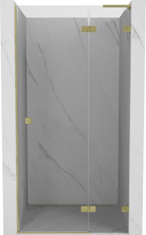 Drzwi prysznicowe uchylne Mexen Lunar L złote szczotkowane 80x200 cm 1 szt.