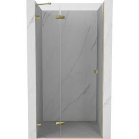 Drzwi prysznicowe uchylne Mexen Lunar złote 115 cm 1 szt.