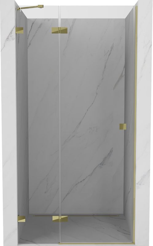 Drzwi prysznicowe uchylne Mexen Lunar złote 95 cm 1 szt.