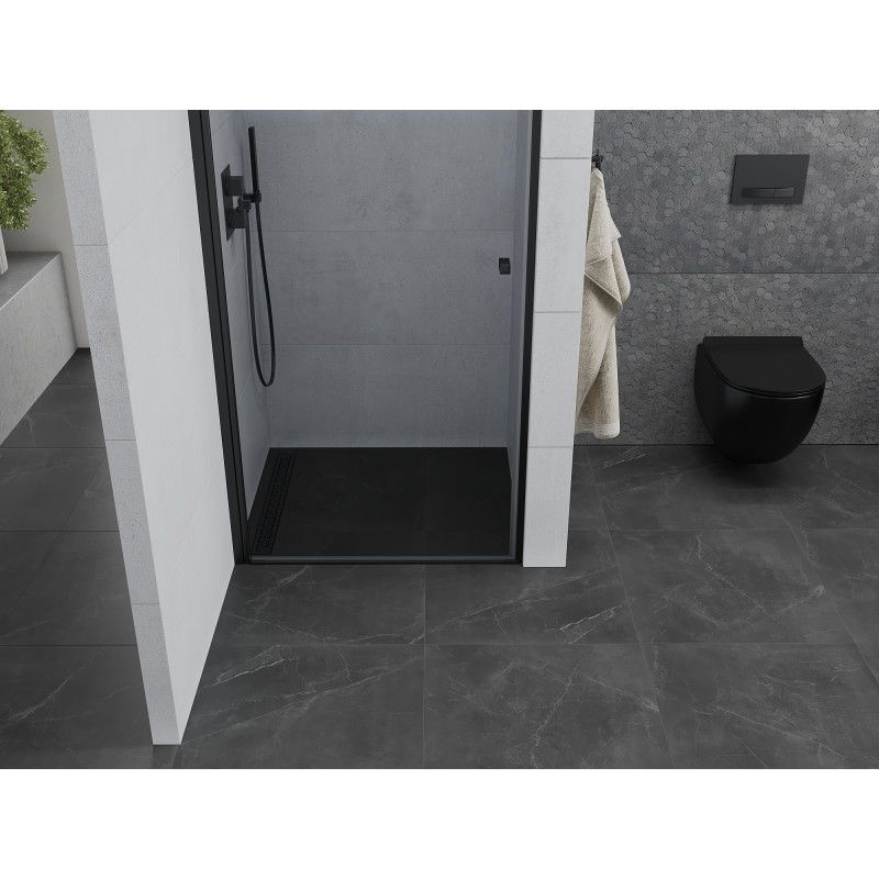 Drzwi prysznicowe uchylne Mexen Pretoria 100 cm transparent czarne 1 szt.