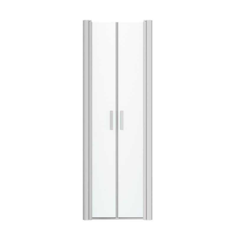 Drzwi prysznicowe uchylne podwójne GoodHome Beloya 70 cm chrom/transparentne
