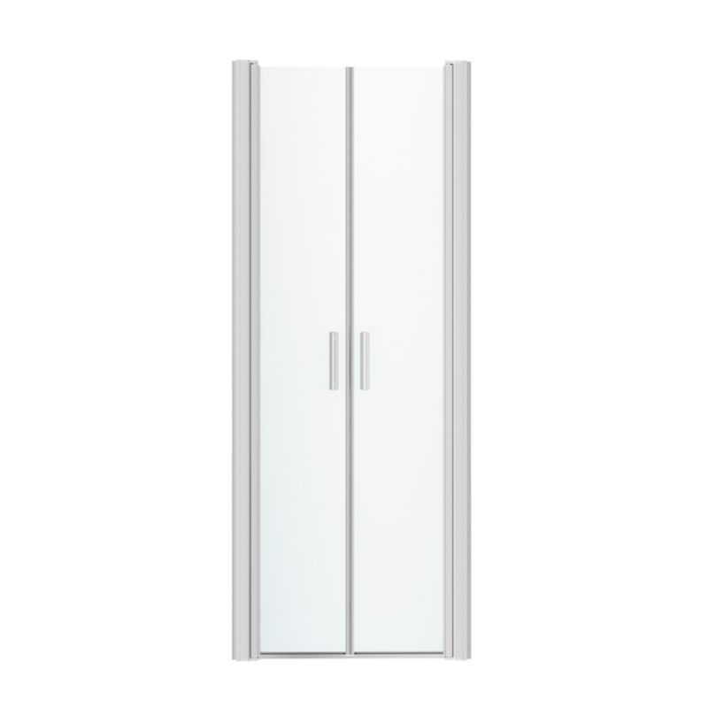 Drzwi prysznicowe uchylne podwójne GoodHome Beloya 80 cm chrom/transparentne