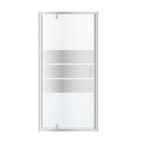 Drzwi prysznicowe wahadłowe GoodHome Beloya 100 cm chrom/szkło lustrzane