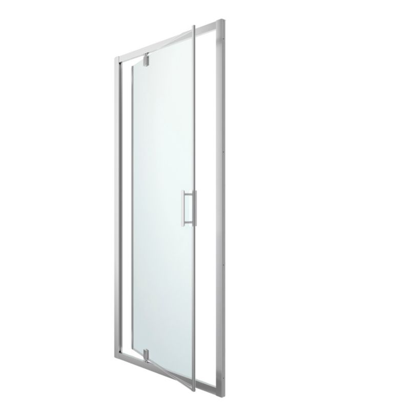Drzwi prysznicowe wahadłowe GoodHome Beloya 100 cm chrom/transparentne