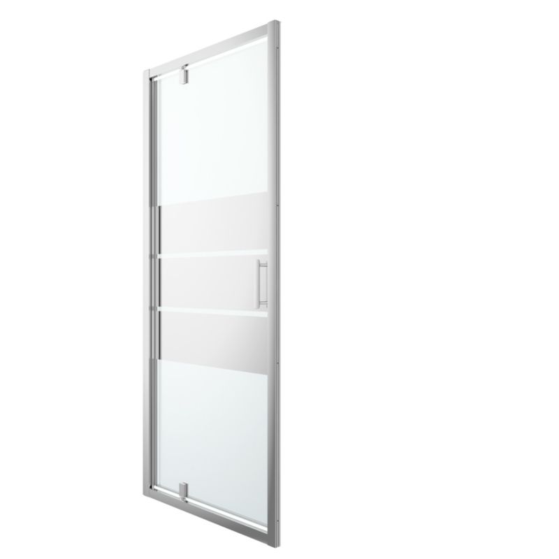 Drzwi prysznicowe wahadłowe GoodHome Beloya 90 cm chrom/szkło lustrzane