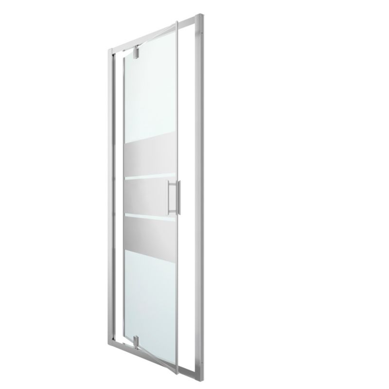 Drzwi prysznicowe wahadłowe GoodHome Beloya 90 cm chrom/szkło lustrzane
