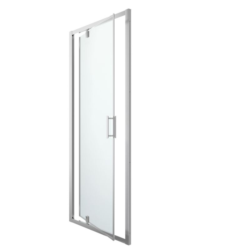 Drzwi prysznicowe wahadłowe GoodHome Beloya 90 cm chrom/transparentne