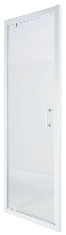 Drzwi prysznicowe wahadłowe Onega 70 cm biały/wzór