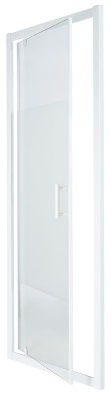 Drzwi prysznicowe wahadłowe Onega 90 cm biały/wzór