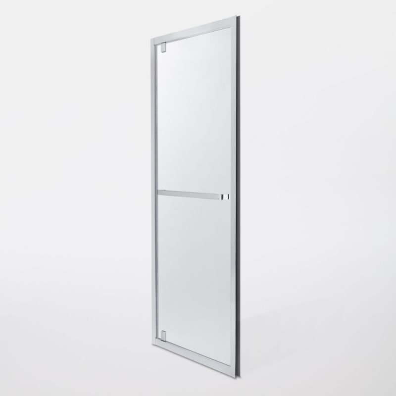 Drzwi prysznicowe wahadłowe Zilia 80 x 200 cm inox/szkło transparentne