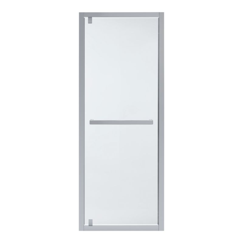 Drzwi prysznicowe wahadłowe Zilia 90 x 200 cm inox/szkło transparentne