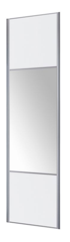 Drzwi przesuwne Form Valla lustro 247,5 x 77,2 cm białe