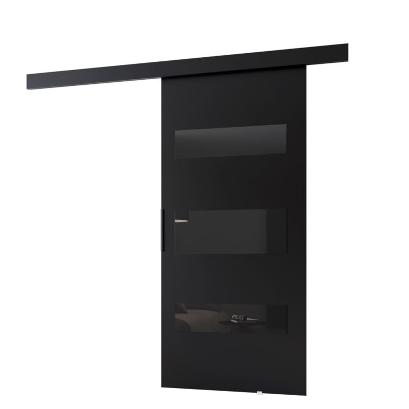 Drzwi przesuwne MINIO go for it CLEAN D 76 cm czarne 1 szt.