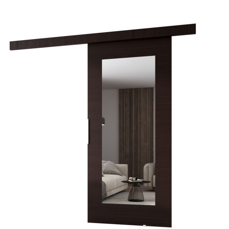 Drzwi przesuwne MINIO go for it CLEAN I 96 cm wenge z lustrem 1 szt.