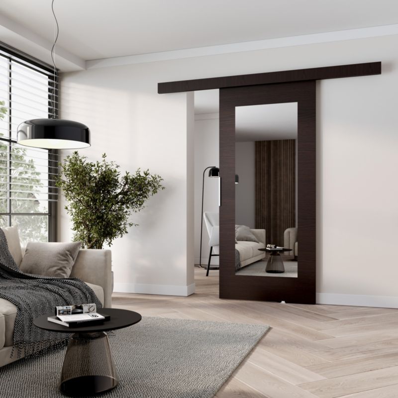 Drzwi przesuwne MINIO go for it CLEAN I 96 cm wenge z lustrem 1 szt.