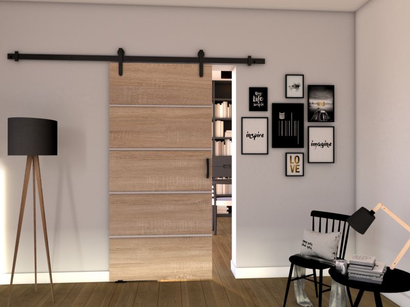 Drzwi przesuwne MINIO go for it LIFT B 76 cm dąb sonoma 1 szt.