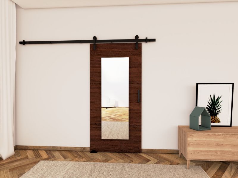 Drzwi przesuwne MINIO go for it LIFT I 76 cm wenge z lustrem 1 szt.