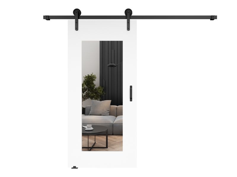 Drzwi przesuwne MINIO go for it LIFT I 86 cm białe z lustrem 1 szt.