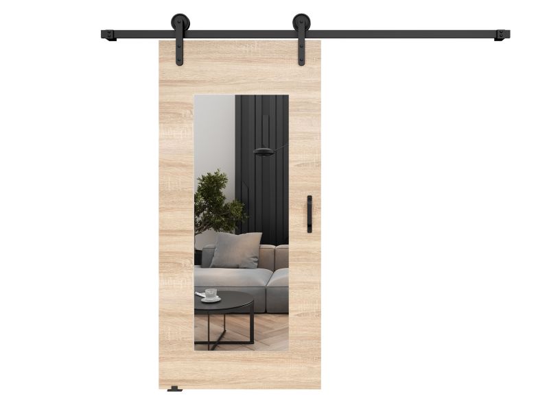 Drzwi przesuwne MINIO go for it LIFT I 86 cm dąb sonoma z lustrem 1 szt.