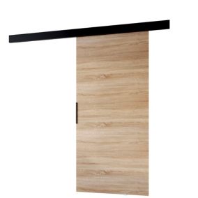 Drzwi przesuwne MINIO go for it PRIM A 106 cm dąb sonoma z czarną maskownicą 1 szt.