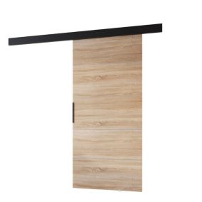 Drzwi przesuwne MINIO go for it PRIM B 76 cm dąb sonoma z czarną maskownicą 1 szt.