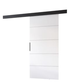 Drzwi przesuwne MINIO go for it PRIM B 96 cm białe z czarną maskownicą 1 szt.