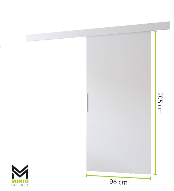 Drzwi przesuwne MINIO go for it PRIM B 96 cm szare z czarną maskownicą 1 szt.