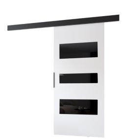 Drzwi przesuwne MINIO go for it PRIM C 86 cm białe z czarną maskownicą 1 szt.