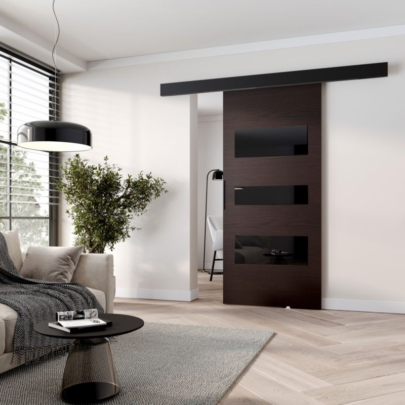 Drzwi przesuwne MINIO go for it PRIM C 86 cm wenge z czarną maskownicą 1 szt.