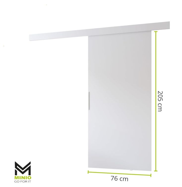 Drzwi przesuwne MINIO go for it PRIM D 76 cm dąb wotan z czarną maskownicą 1 szt.