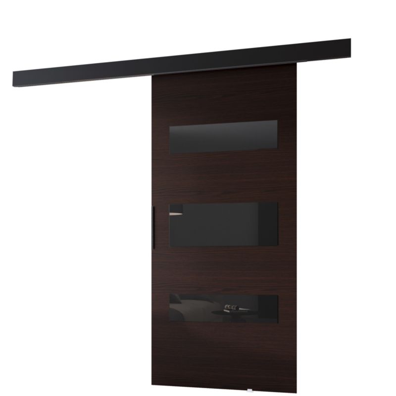 Drzwi przesuwne MINIO go for it PRIM D 96 cm wenge z czarną maskownicą 1 szt.
