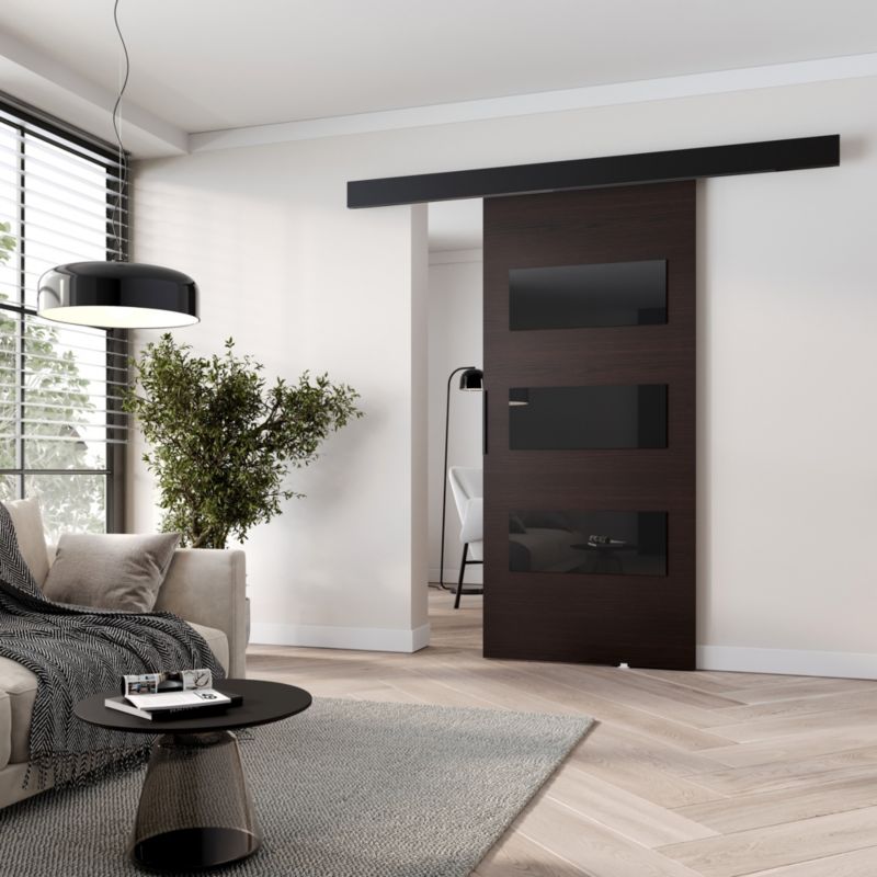 Drzwi przesuwne MINIO go for it PRIM E 76 cm wenge z czarną maskownicą 1 szt.