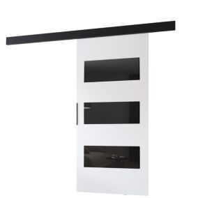 Drzwi przesuwne MINIO go for it PRIM E 86 cm białe z czarną maskownicą 1 szt.