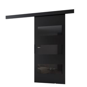 Drzwi przesuwne MINIO go for it PRIM E 96 cm czarne z czarną maskownicą 1 szt.
