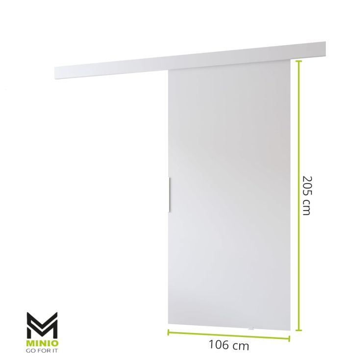 Drzwi przesuwne MINIO go for it PRIM F 106 cm szare z czarną maskownicą 1 szt.