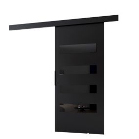 Drzwi przesuwne MINIO go for it PRIM F 86 cm czarne z czarną maskownicą 1 szt.