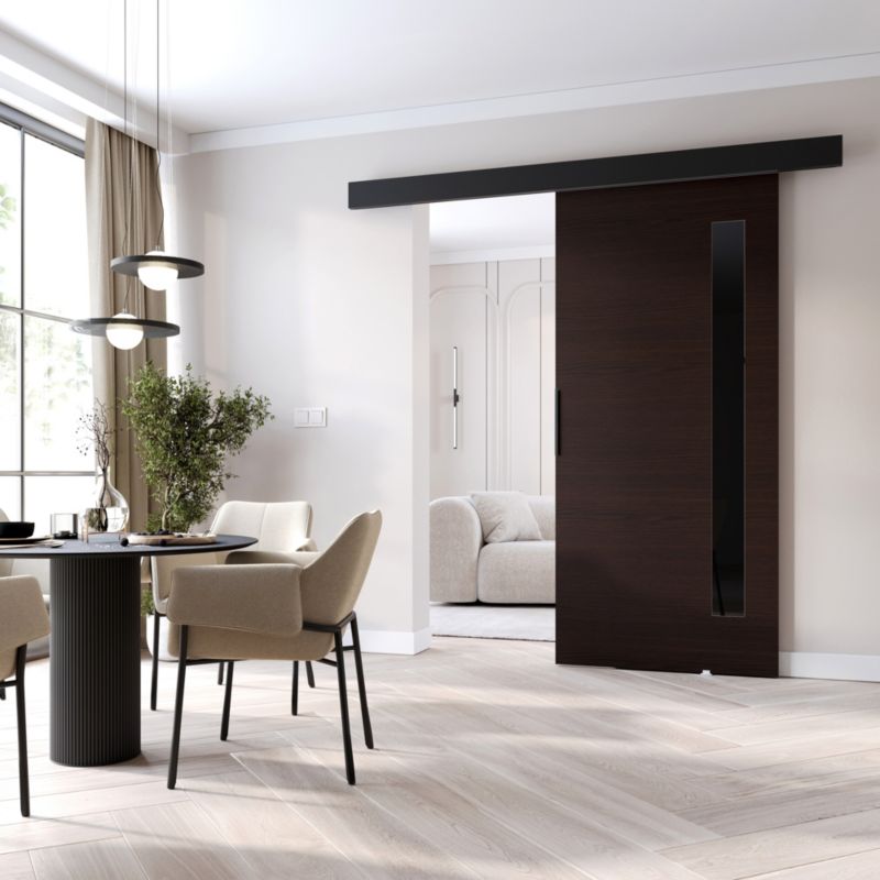 Drzwi przesuwne MINIO go for it PRIM G 76 cm wenge z czarną maskownicą 1 szt.