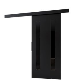 Drzwi przesuwne MINIO go for it PRIM H 106 cm czarne z czarną maskownicą 1 szt.