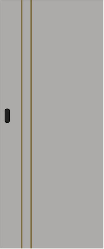 Drzwi przesuwne Toscania 80 z pionową linią szare / coper