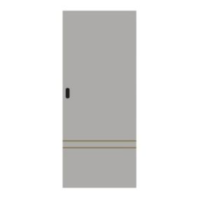 Drzwi przesuwne Toscania 90 z poziomą linią szare / coper