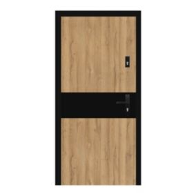 Drzwi wewnątrzklatkowe Stira door Ateron 90 lewe dąb grand czarny pas