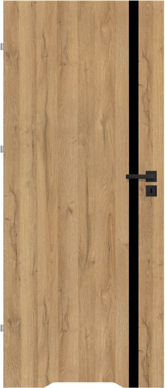 Drzwi z podcięciem Exmoor 60 lewe dąb grandson czarna linia